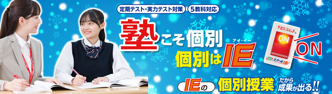 IEの個別授業だから成果が出る！